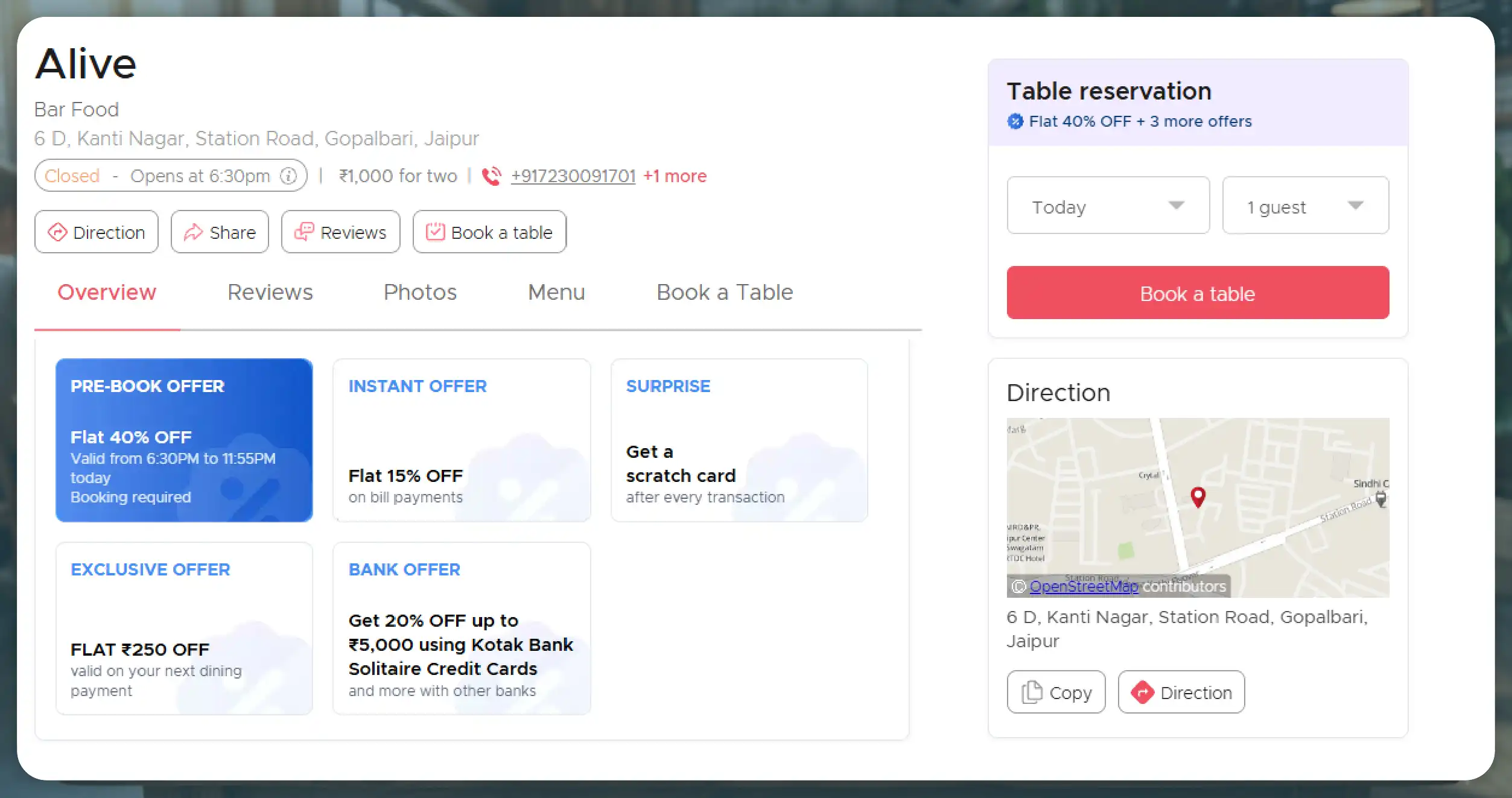 Building Structured Restaurant Datasets